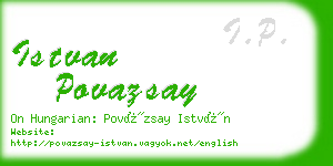 istvan povazsay business card